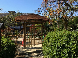 日本庭園　編笠門制作の講習会